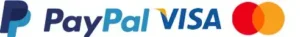 PayPal, Visa, Mastercard