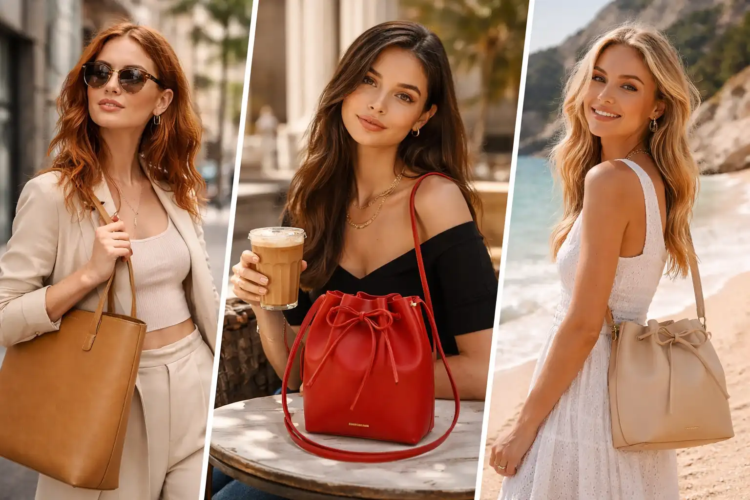 Influencers styled with Mansur Gavriel handbags